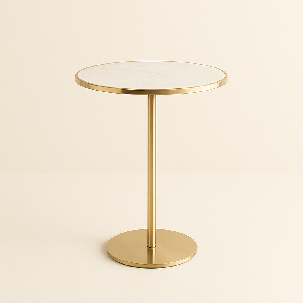 Marble cocktail tables for corporate event